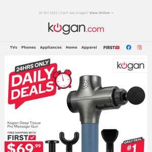 Daily Deals: Deep Tissue Massage Gun, Wet & Dry Vacuum, Guess Satchels & More!