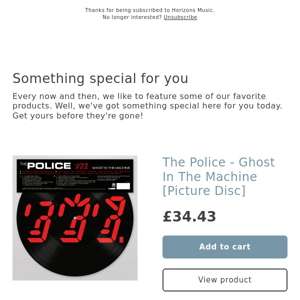 OUT THIS WEEK! The Police - Ghost In The Machine [Picture Disc]