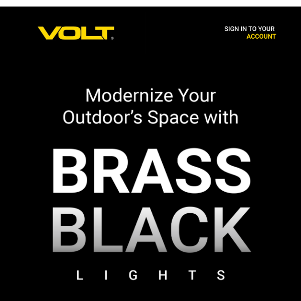 Modernize your outdoor space with Brass Black Lights