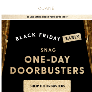 Nothing over $15 🎊 And one-day doorbusters!