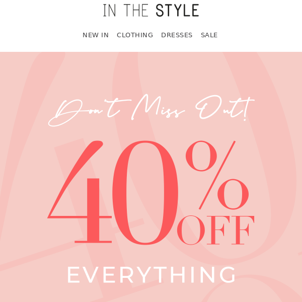 PAYDAY TREAT: 40% off EVERYTHING 🛍