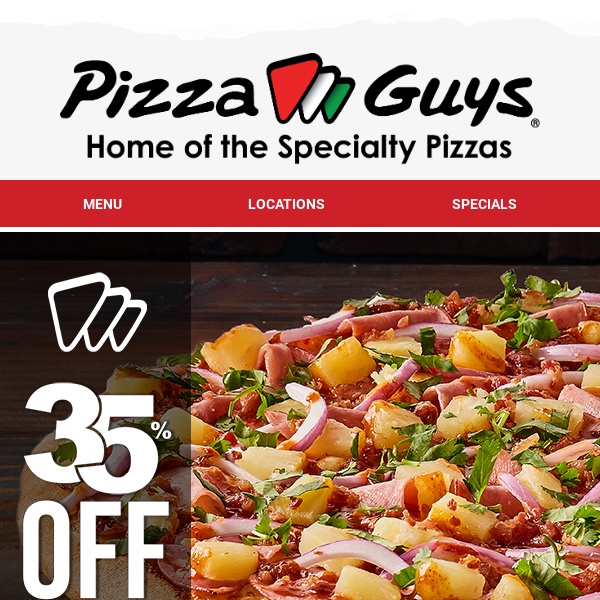 Craving pizza? Save 35%! 🔥