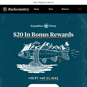 Your $20 in bonus rewards expire soon