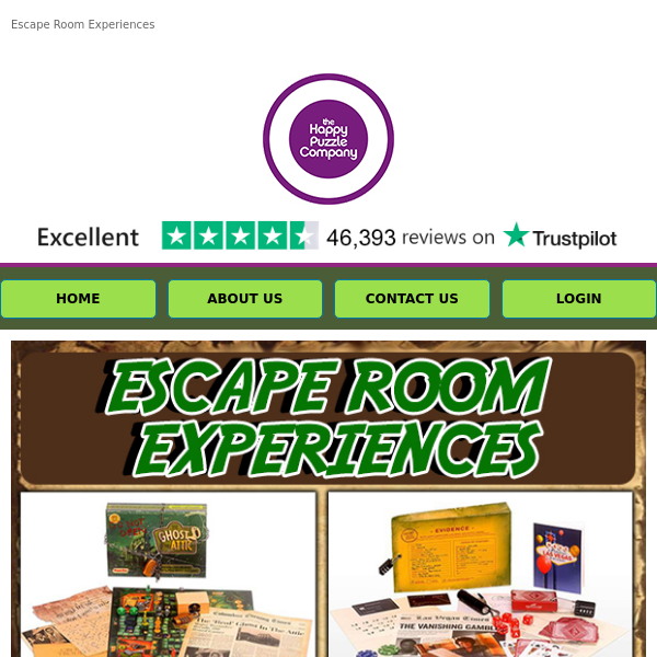 20% OFF! Escape room experiences for home!