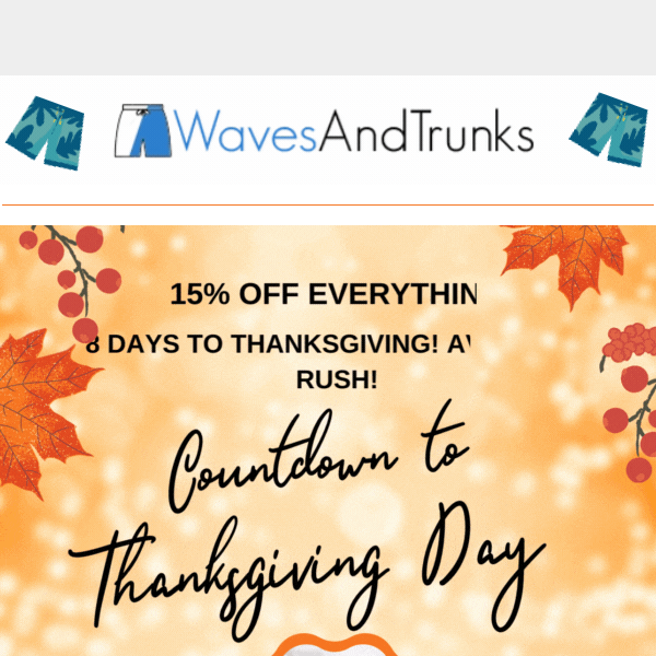 Get Ready for Thanksgiving with 5% Off!