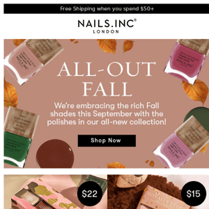 Nails inc,Get cozy with our Fall shades!