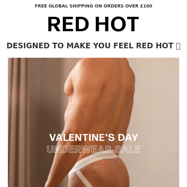 20% off underwear designed to make you feel Red Hot 🌹