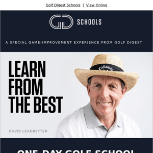 David Leadbetter school—spots still open!