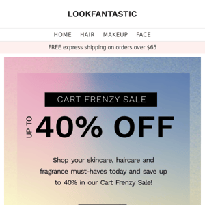 CART FRENZY 🛒 Up to 40% off