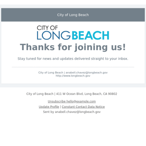 Welcome to City of Long Beach