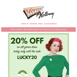 Vivien Of Holloway Happy St Patrick's Day: special offer inside!