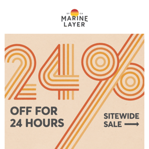 24% off for 24 hours. Heyo!