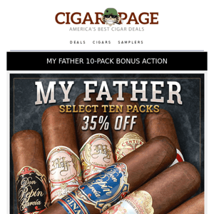My Father brings home the bacon: 35% off select tens