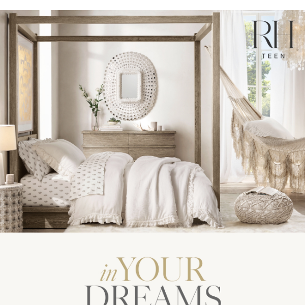In Your Dreams. The Ruffled Cotton Gauze Bedding Collection.