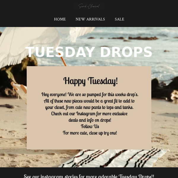 TUESDAY DROPS <3 Sand + Charcoal