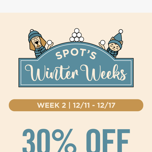 Spot’s Winter Week 2: 30% Off Daycare Pack Memberships!