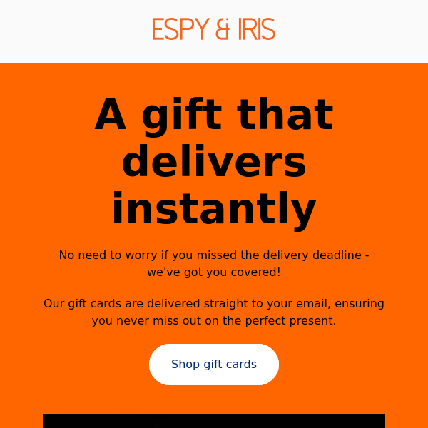 Get instant delivery on gift cards for stress-free shopping!