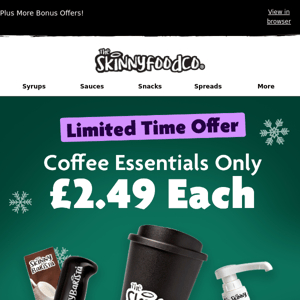 Coffee Essentials from 99p each! 🚀