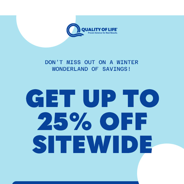 Winter Health Boost - Up to 25% Off Sitewide ❄️