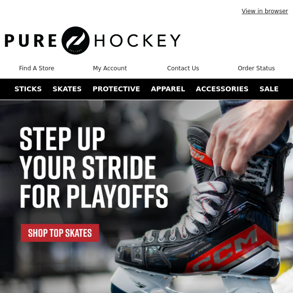 Pure Hockey, Step Up Your Stride With Elite Skates From Bauer, CCM & TRUE!