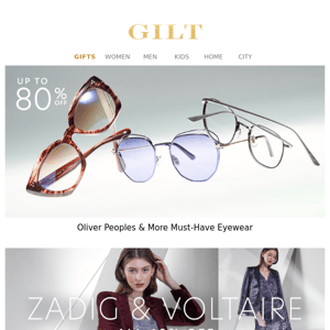 👀 Up to 80% Off Oliver Peoples & More Eyewear