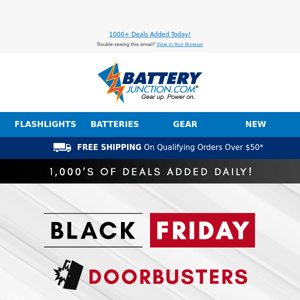 Get Black Friday Doorbusters up to 83% off before they're gone!