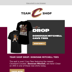 Donovan Mitchell Cavs Tees Are In!