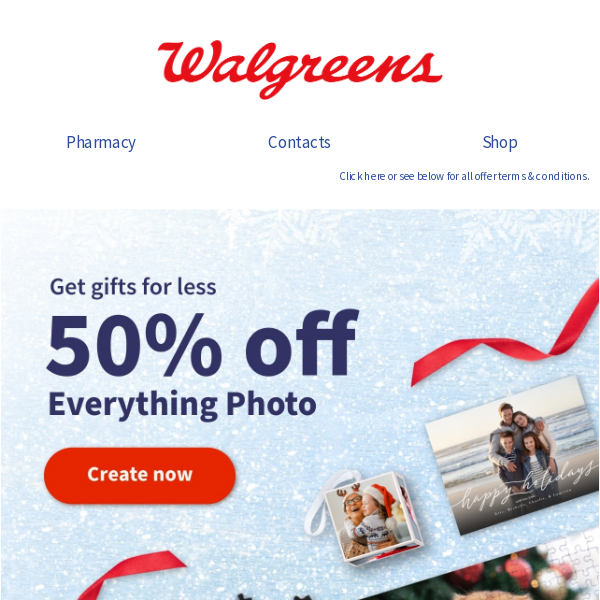 Here's a FREE 8x10 Print + 50 off Everything Photo> Walgreens Photo