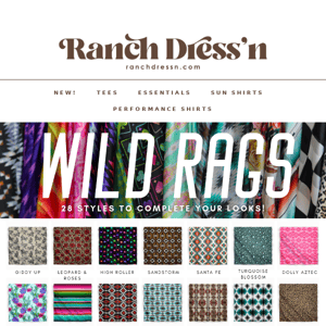 WILD RAGS! 28 Styles to complete every look!