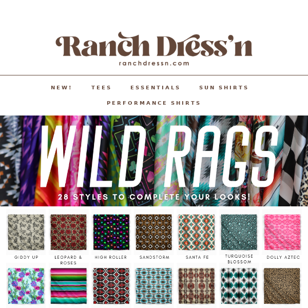 WILD RAGS! 28 Styles to complete every look!