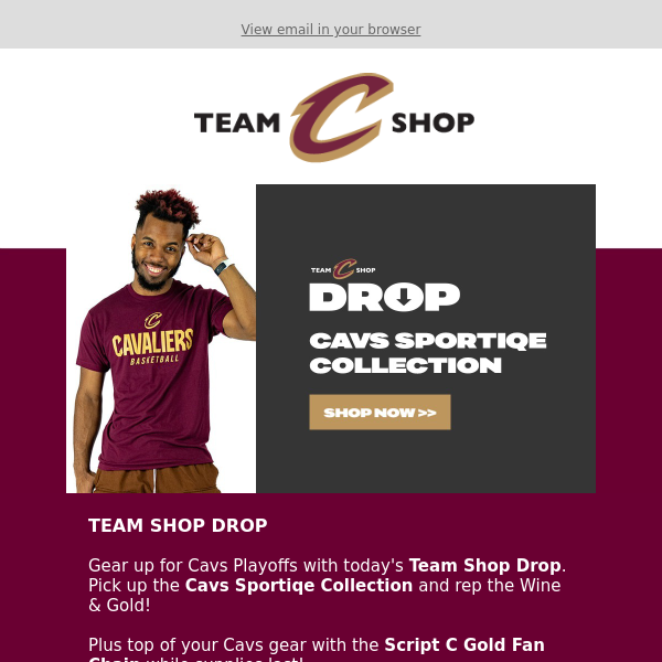 Sportiqe Gold New Cavs T-Shirt Size Small | Cavaliers
