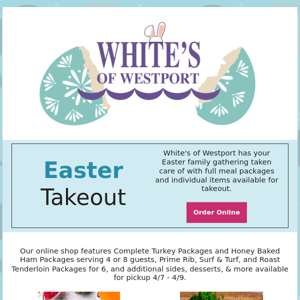 Easter Dinner Takeout Packages & More! 🐣