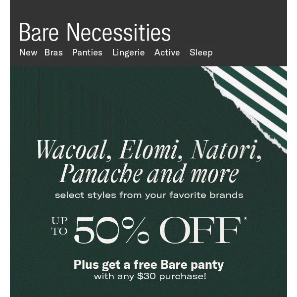 Last Days To Shop Up To 50% Off Wacoal, Elomi, Natori, Panache & More (Select Styles)