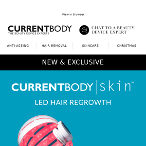 CurrentBody Skin LED Hair Regrowth is here