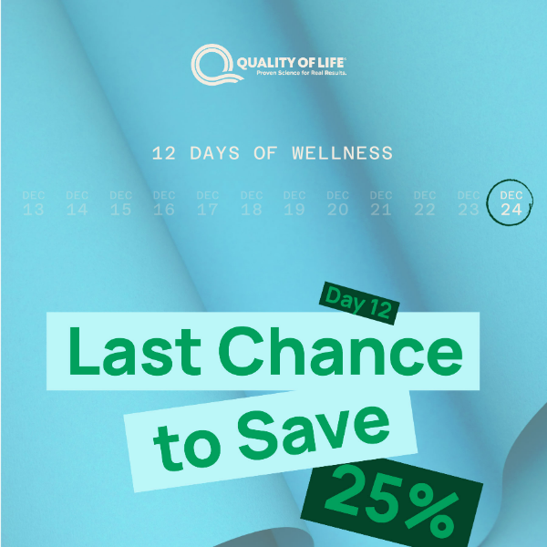 Final Day of 12 Days of Wellness - Last Chance 25% Off 💝