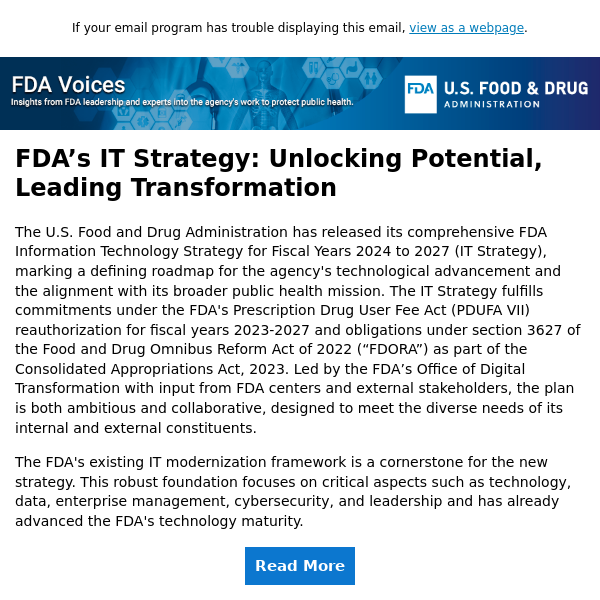 FDA’s IT Strategy: Unlocking Potential, Leading Transformation