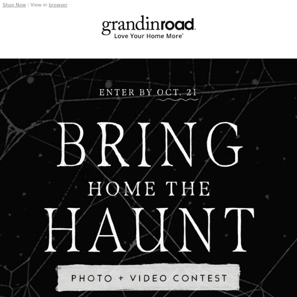 Win a $500 gift card to Grandin Road