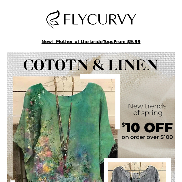 FlyCurvy, New in! You got a coupon for Cotton &Linen 📣