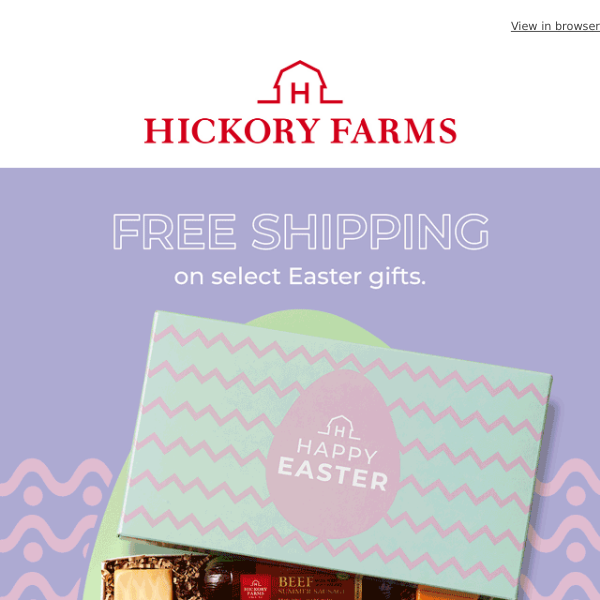Hop to it! Free shipping on select Easter gifts inside