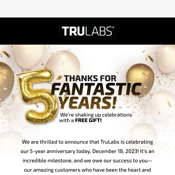Cheers to 5 Years! Celebrating TruLabs' Milestone! 🎉