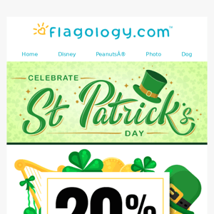 It's Your LUCKY Day! 🍀 20% Off Sitewide!