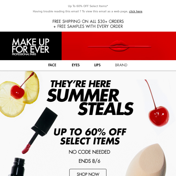 Makeup Forever Cyber Week Sale - 30% off everything for members