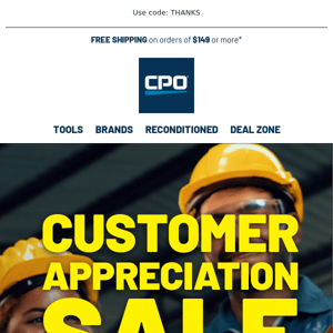 Enjoy up to $60 off During Our Customer Appreciation Sale!