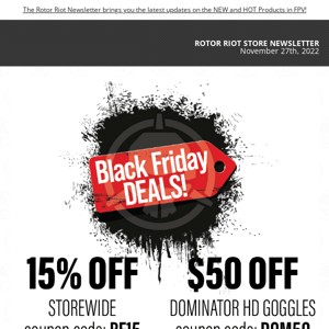 15% OFF Store Wide & $50 OFF Dominator Goggles & Bundles!