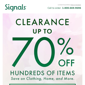 Clearance Starting From $4.98