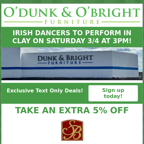 HI! IRISH DANCERS TO PERFORM AT OUR CLAY STORE