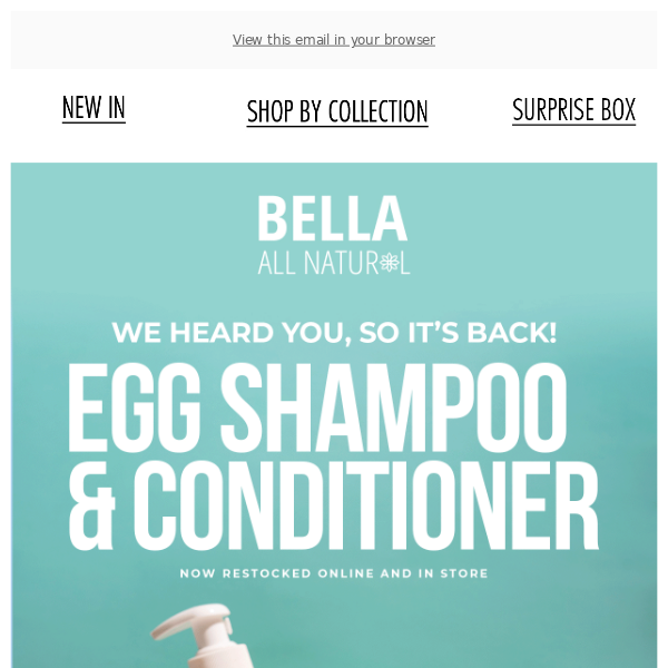 Our EGG Shampo and Conditioner is back! 🥚😍