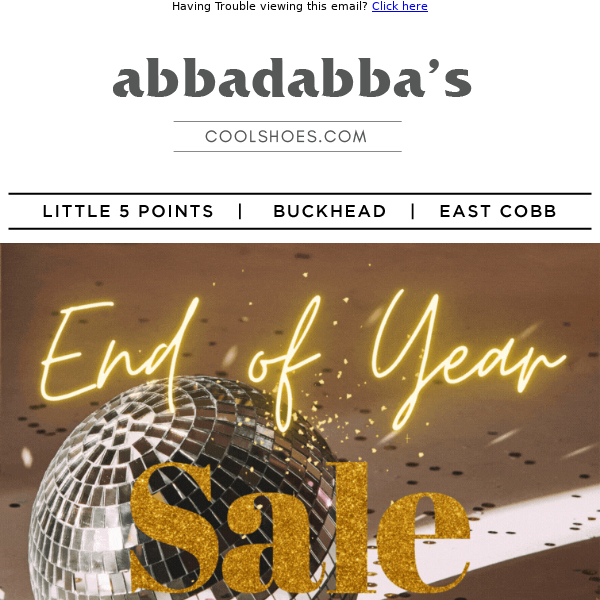 THE END OF YEAR SALE STARTS TODAY