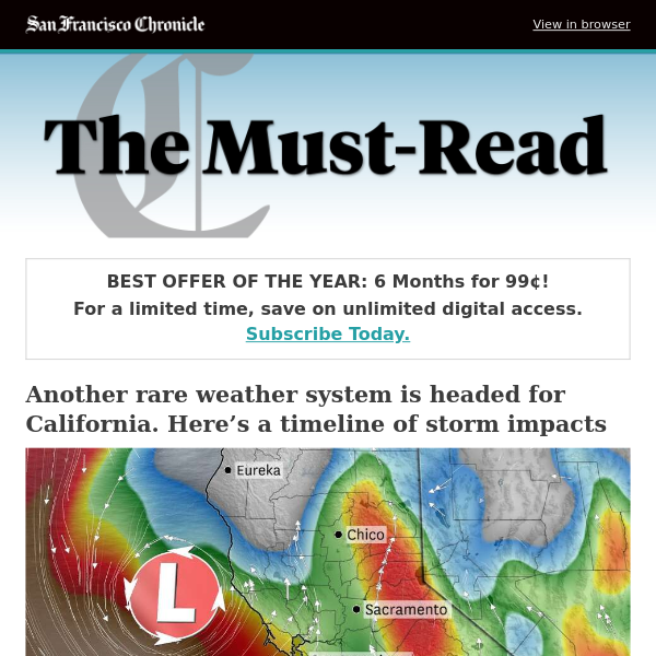 Another rare weather system is headed for California. Here’s a timeline of storm impacts