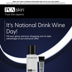 Raise your glass to National Drink Wine Day and to your skin health!